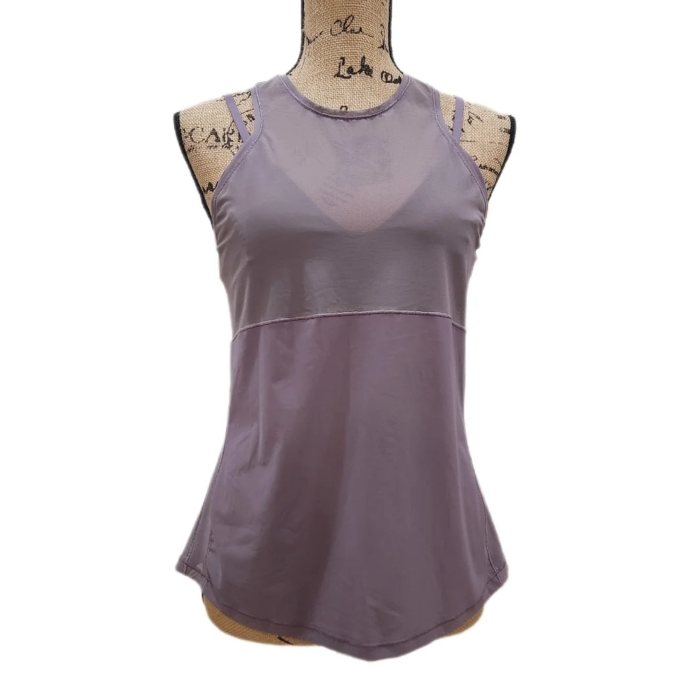 Lululemon Fresh in Mesh Lavendar Athletic Tank,Women's Small
